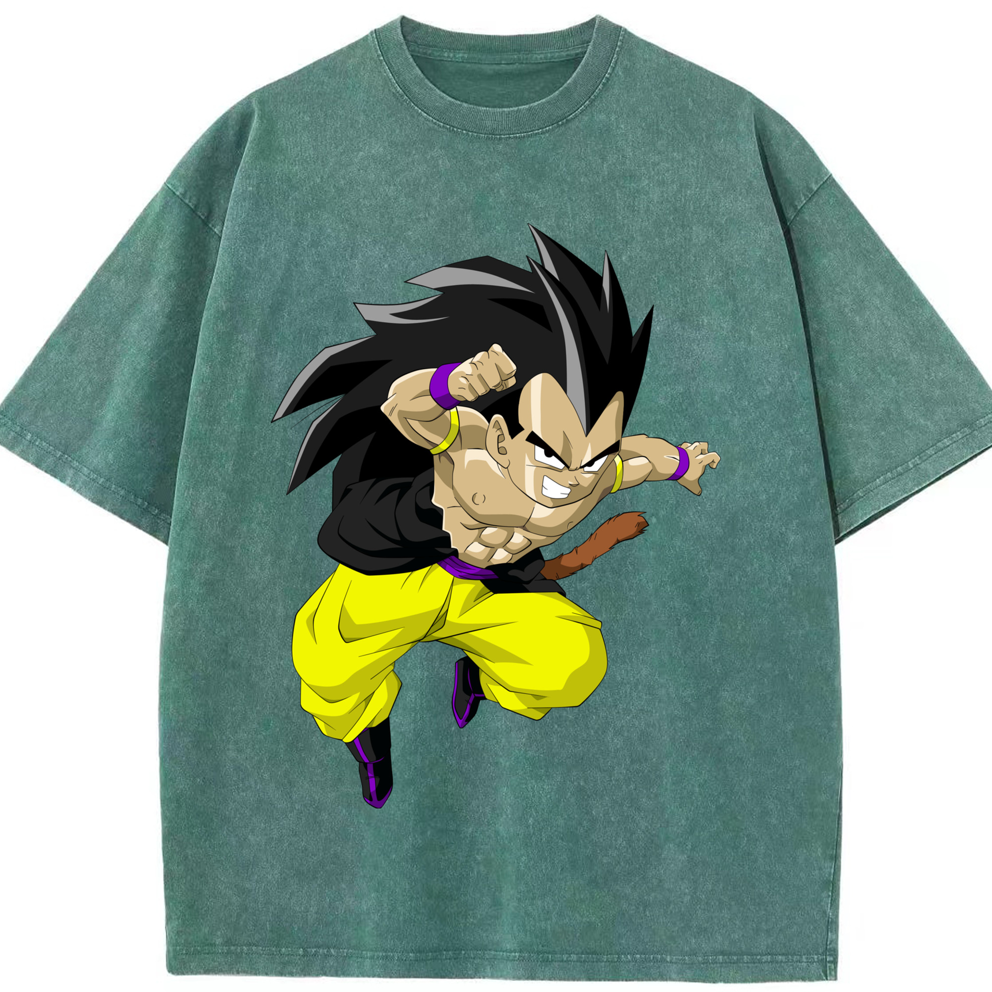（画像用） ドラゴンボール ベジータ四世（Bejīta Yonsei）DRAGON BALL Vegeta IV 綿100% ヴィンテージ風 半袖Tシャツ（フロントプリント）